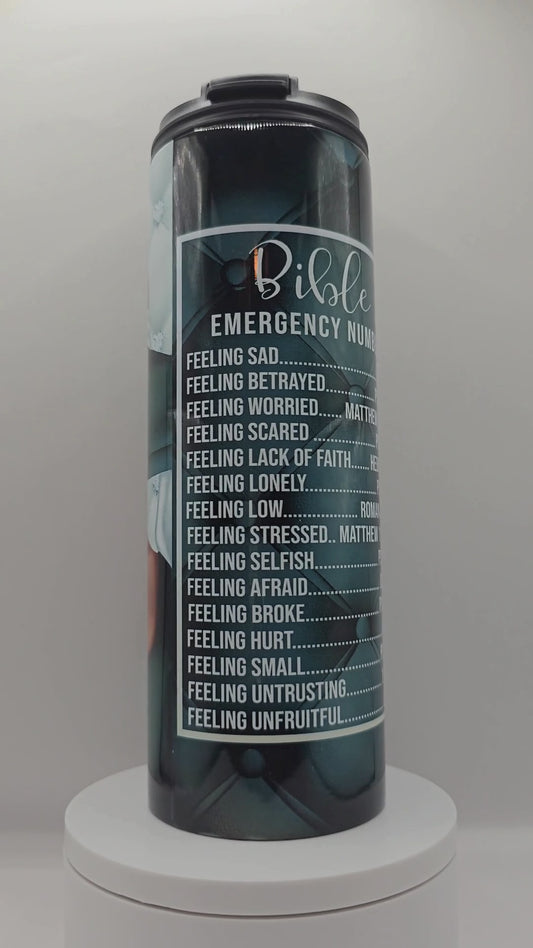 Emergency Bible Numbers Tumbler